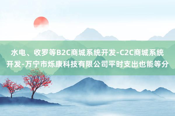 水电、收罗等B2C商城系统开发-C2C商城系统开发-万宁市烁康科技有限公司平时支出也能等分